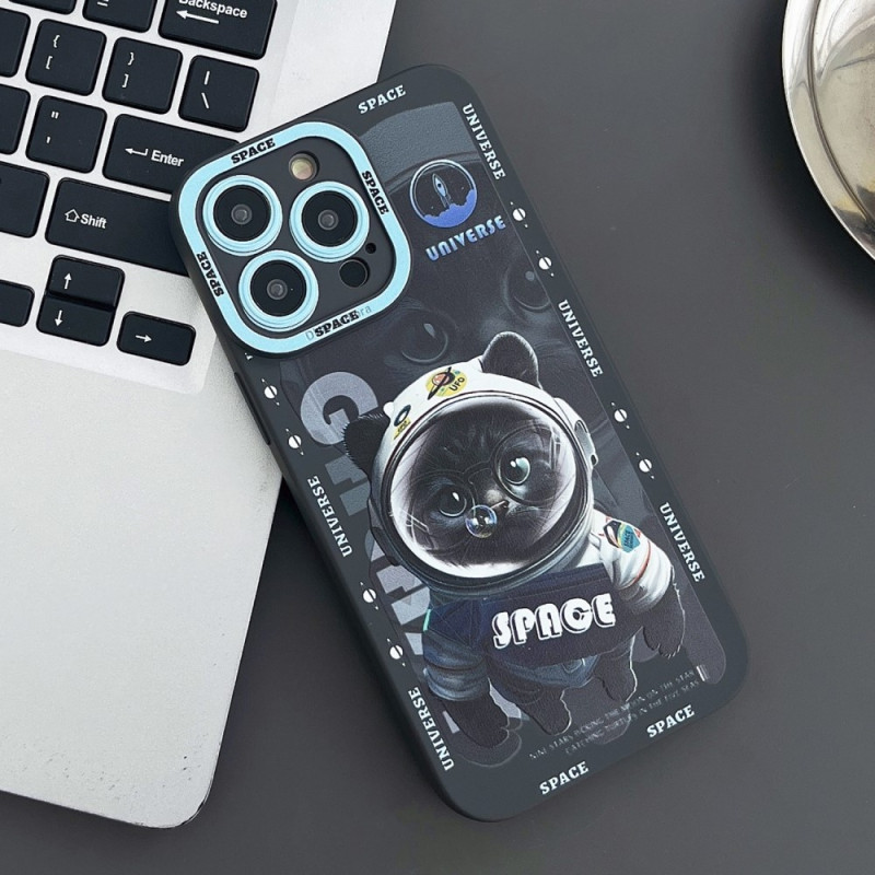 TPU phone case Cover for iPhone 15 Pro Case Cat - Black