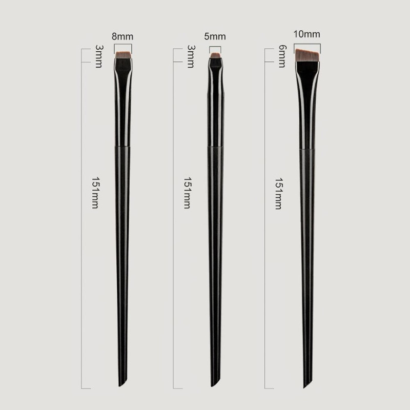 3kpl meikkisiveltimiä Eyeshadow Eyeliner Eyebrow Makeup - musta