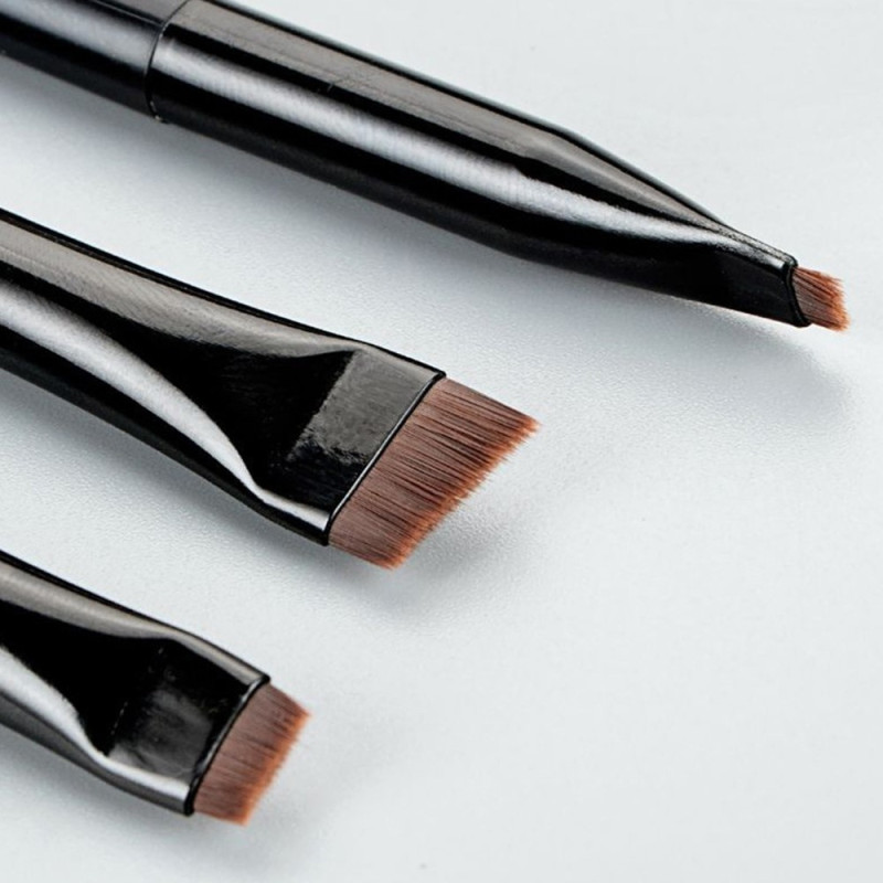 3pcs Makeup Brushes Eyeshadow Eyeliner Eyebrow Makeup - Black
