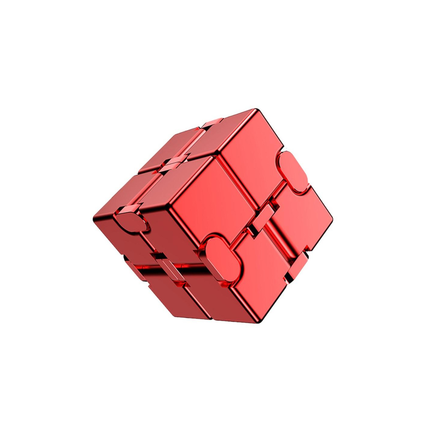 Fidget Spinner Infinite Cube Metal Stress Relief Flip Block - Red
