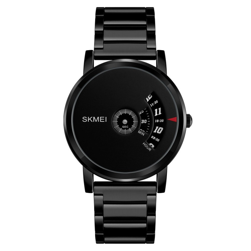 Waterproof Quartz Metal Wrist Watch Wrist Watch Clock - Black