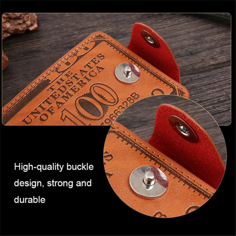 Plånbok Börs 100 dollar sedel Pengar Bifold korthållare - Sort