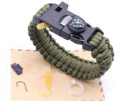 Överlevnadsarmband Survival Emergency Armband - Army Green