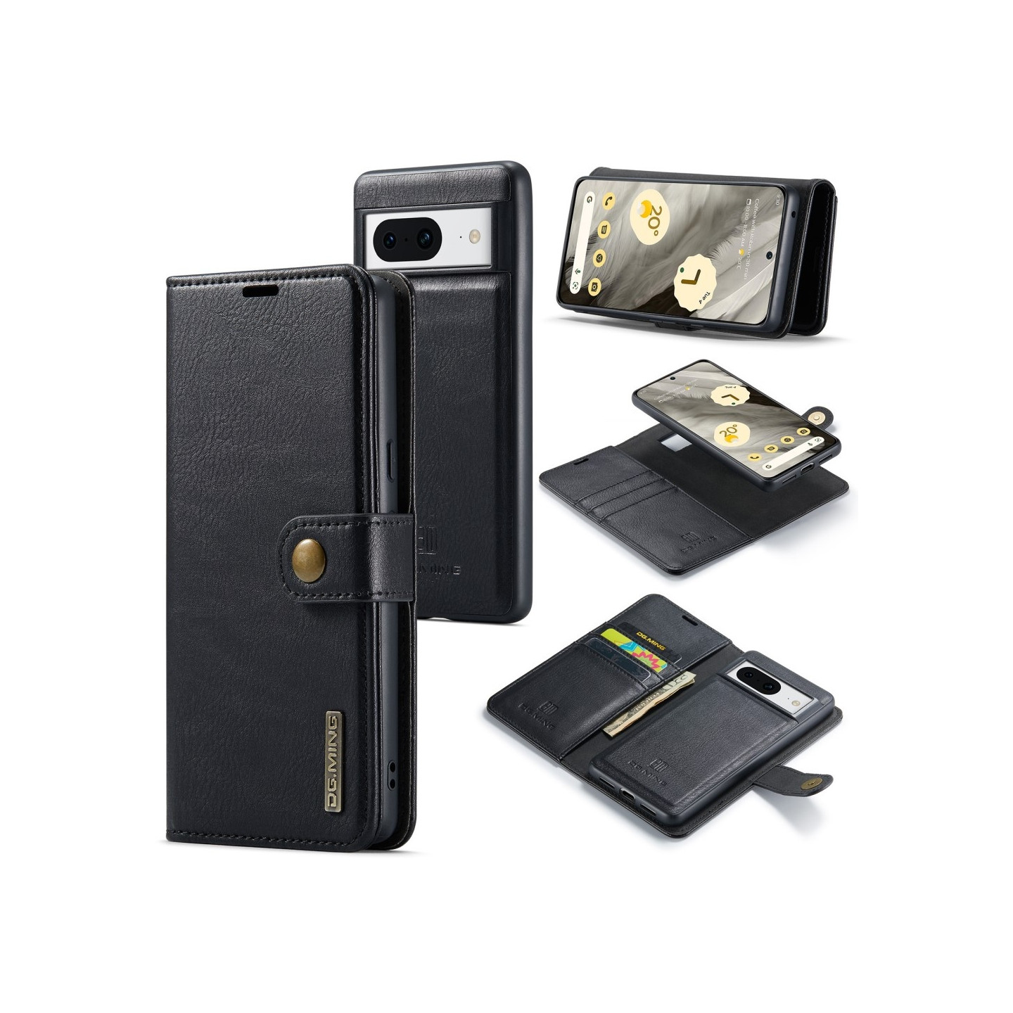 DG.MING for Google Pixel 8 Detachable 2 - in - 1 Wallet Cover