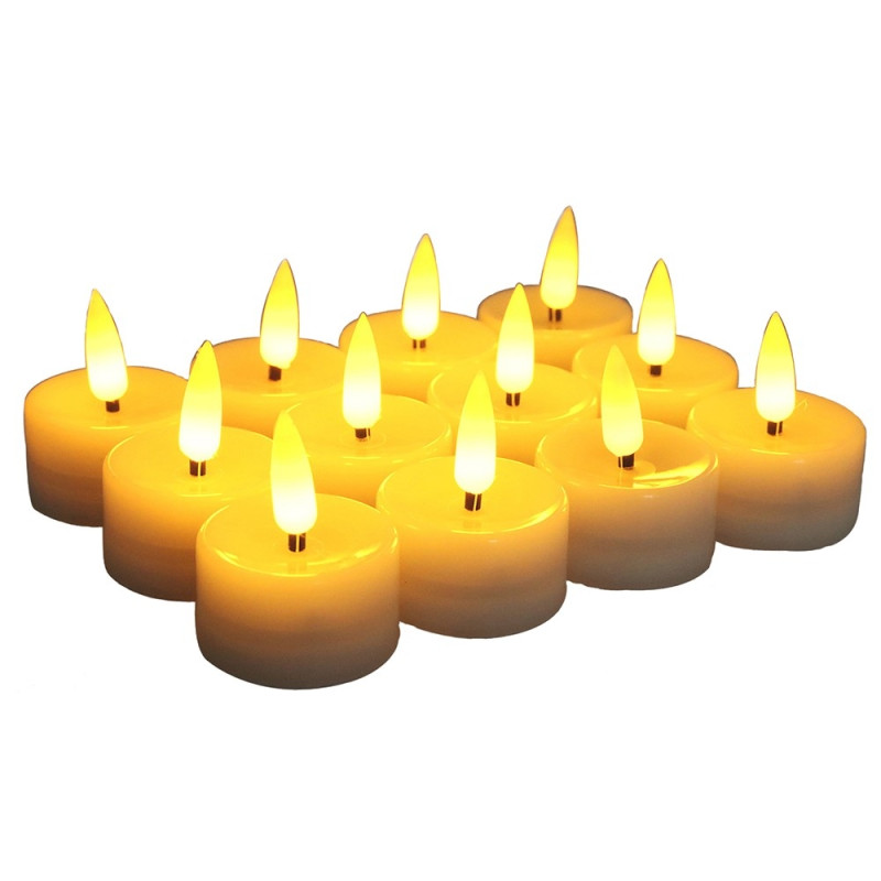 12 pcs LED light battery Electronic light - Yellow light