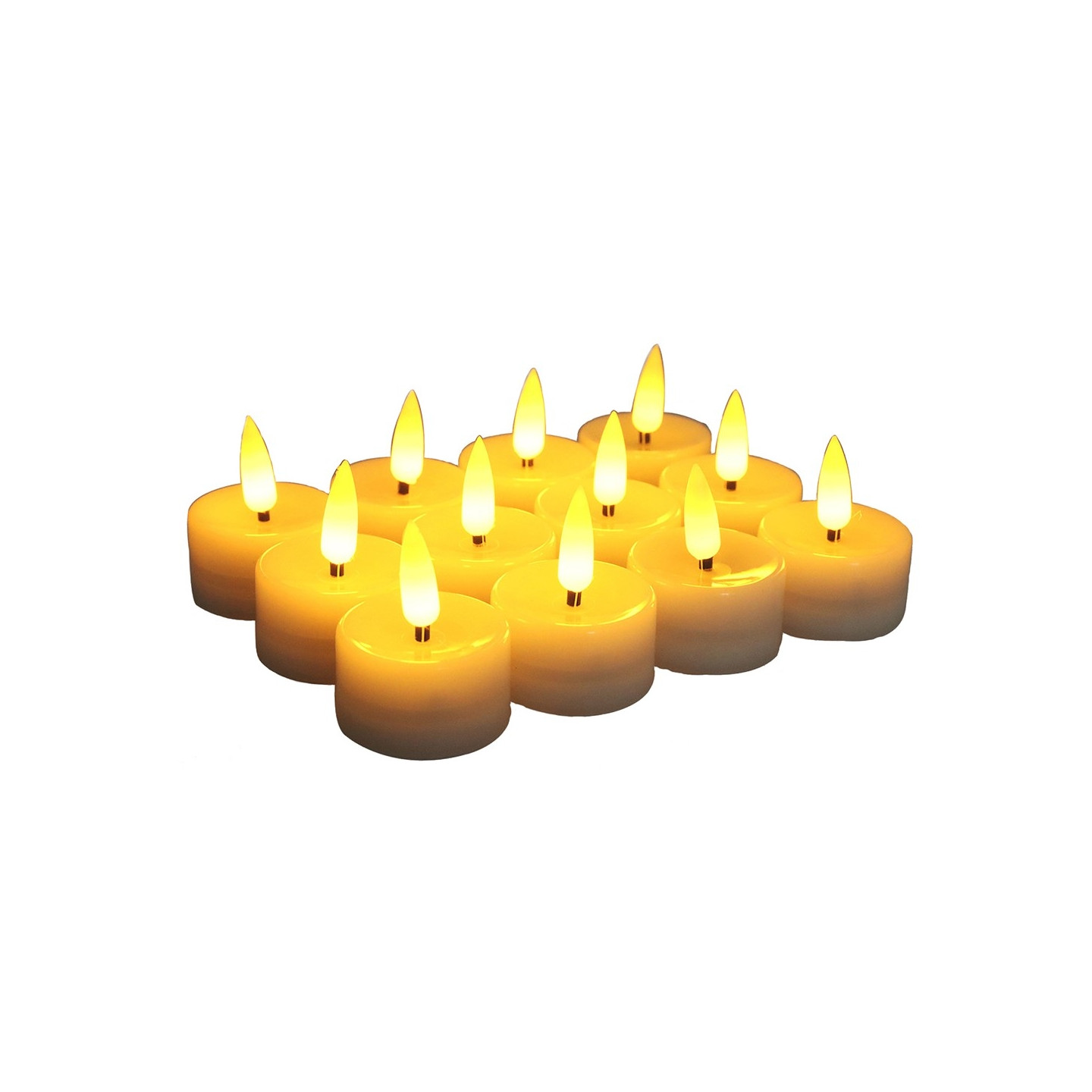 12 kpl LED - valoakku Elektroninen valo - Keltainen valo