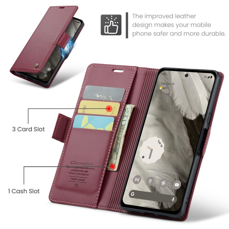 CASEME Retro Wallet Case for Pixel 8 - Red