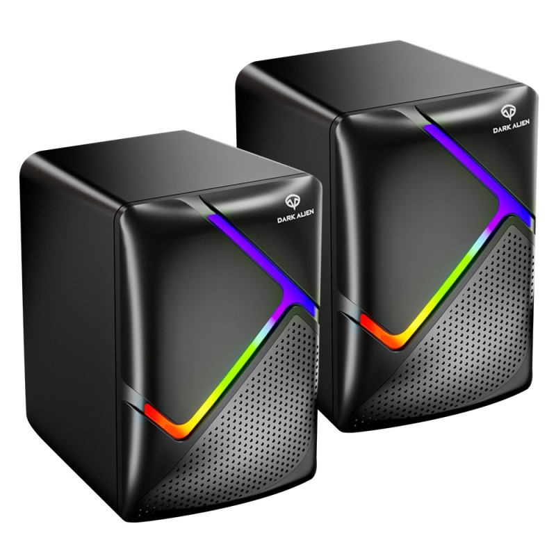 DARK ALIEN USB Desktop Speakers Computer Laptop Subwoofer RGB
