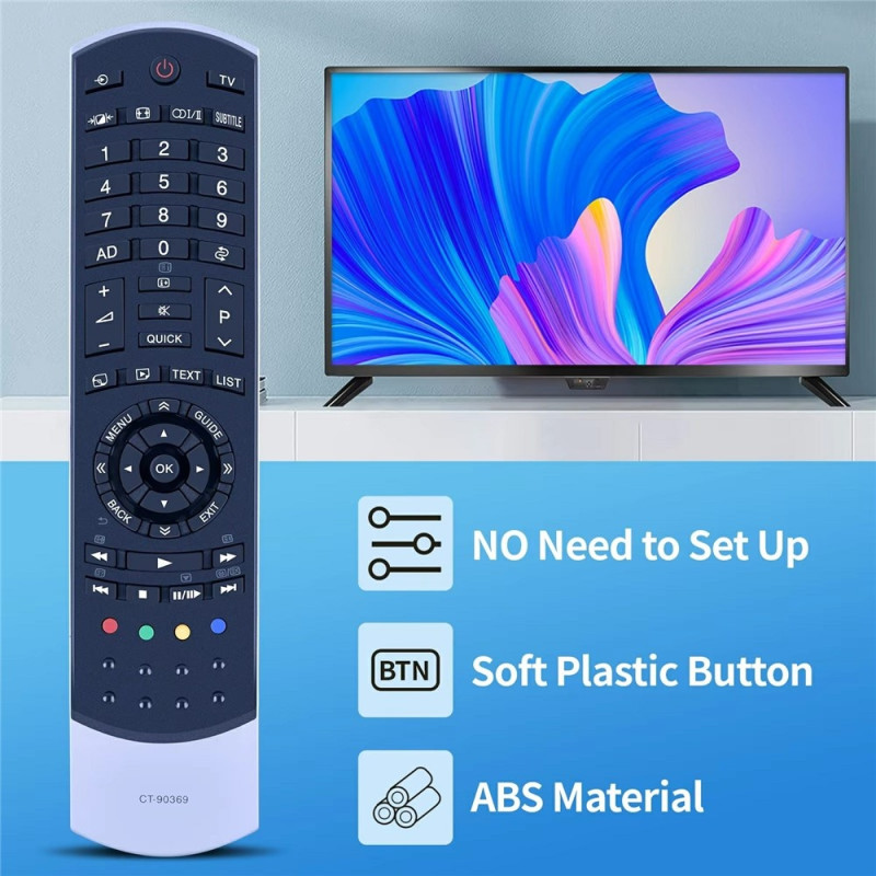 Kaukosäätimen vaihto CT-90369:lle Toshiba TV:lle