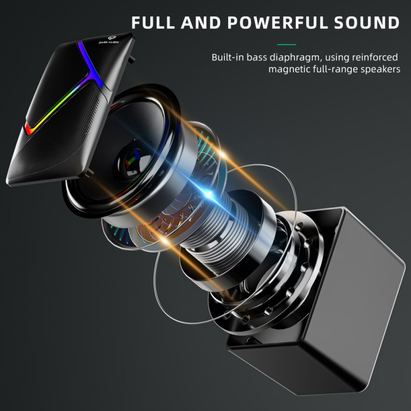 DARK ALIEN USB - pöytäkaiuttimet Tietokone Kannettava Subwoofer RGB