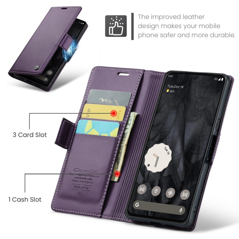 CASEME Retro Wallet Case for Pixel 8 Pro - Purple