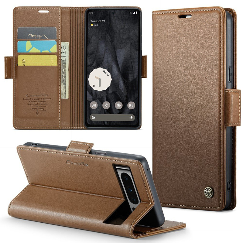 CASEME Retro Wallet Case for Pixel 8 Pro - Brown
