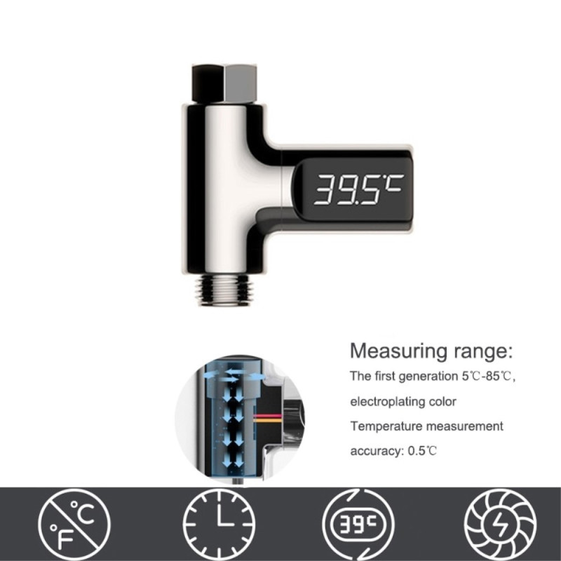 Vanntemperaturmåler Baderomsdusj termometer grader