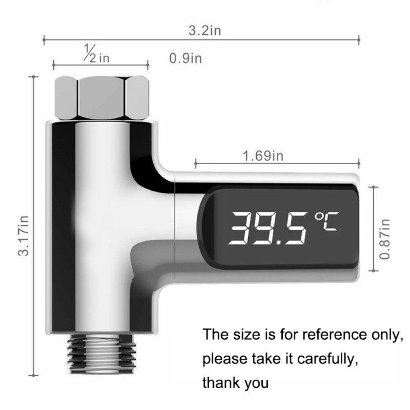 Water temperature gauge Bathroom shower thermometer Degrees