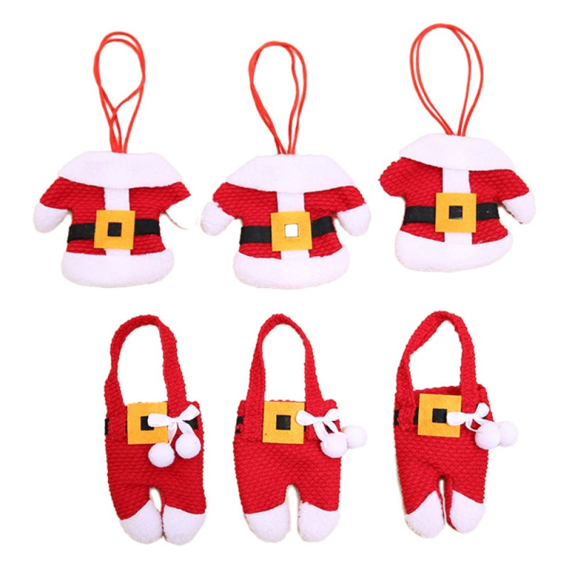 3 sett knivgaffel Julenisseholder Bestikkborddekorasjon