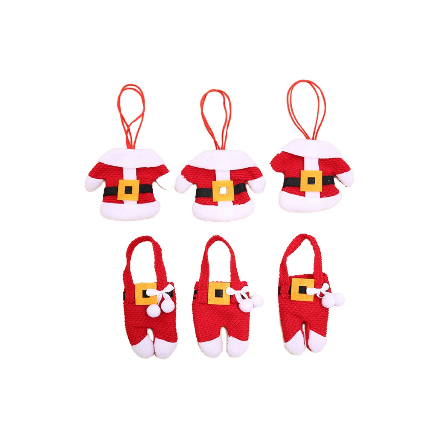 3 sett knivgaffel Julenisseholder Bestikkborddekorasjon