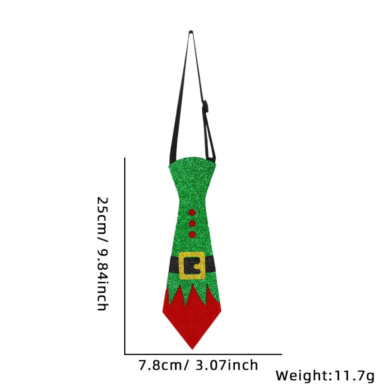 Felt Christmas tie Pattern Fest Festival Tie - Santa fabric