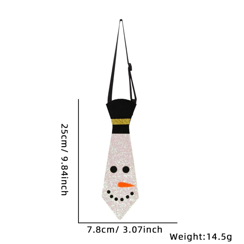 Felt Christmas tie Pattern Fest Festival Tie - Snowman Face