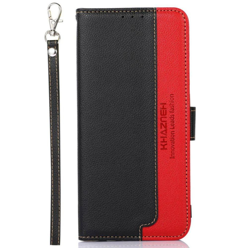 KHAZNEH Phone Cover to Motorola Moto E22 4G / E22i 4G - Black/Red