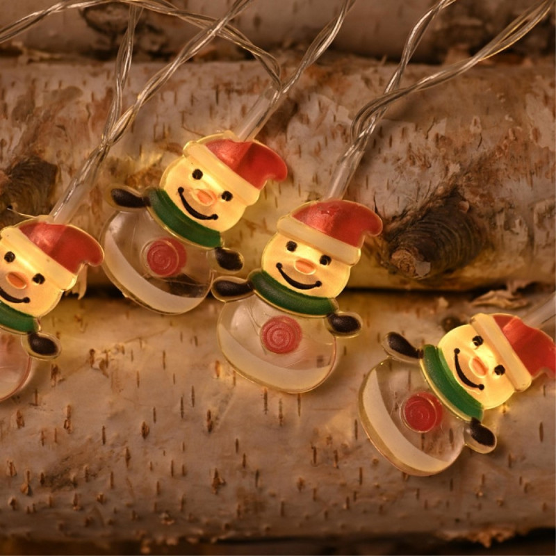 1,5 m 10 LED lys Julemand Strenge Lys Dekorativ - Snemand