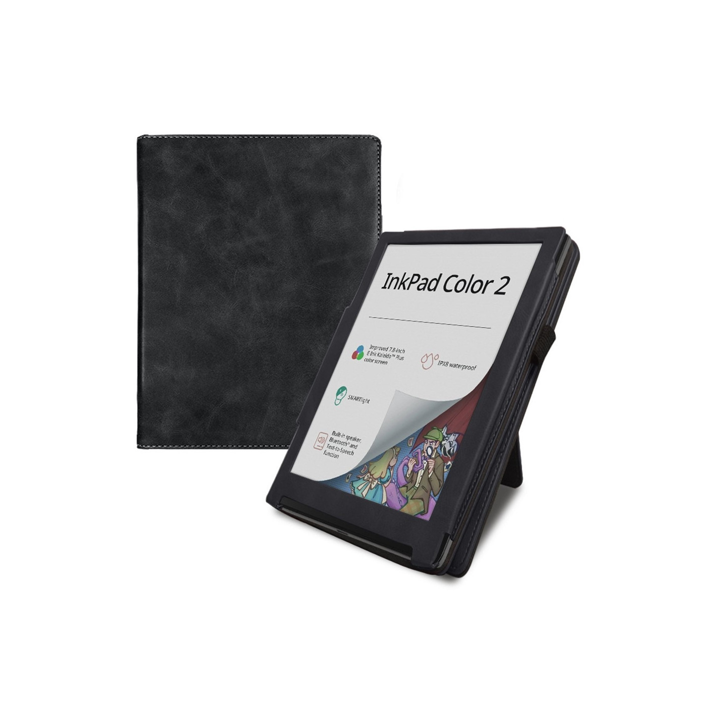 Lukutabletin kotelo Pocketbook InkPad Color 2 PB743:lle - musta