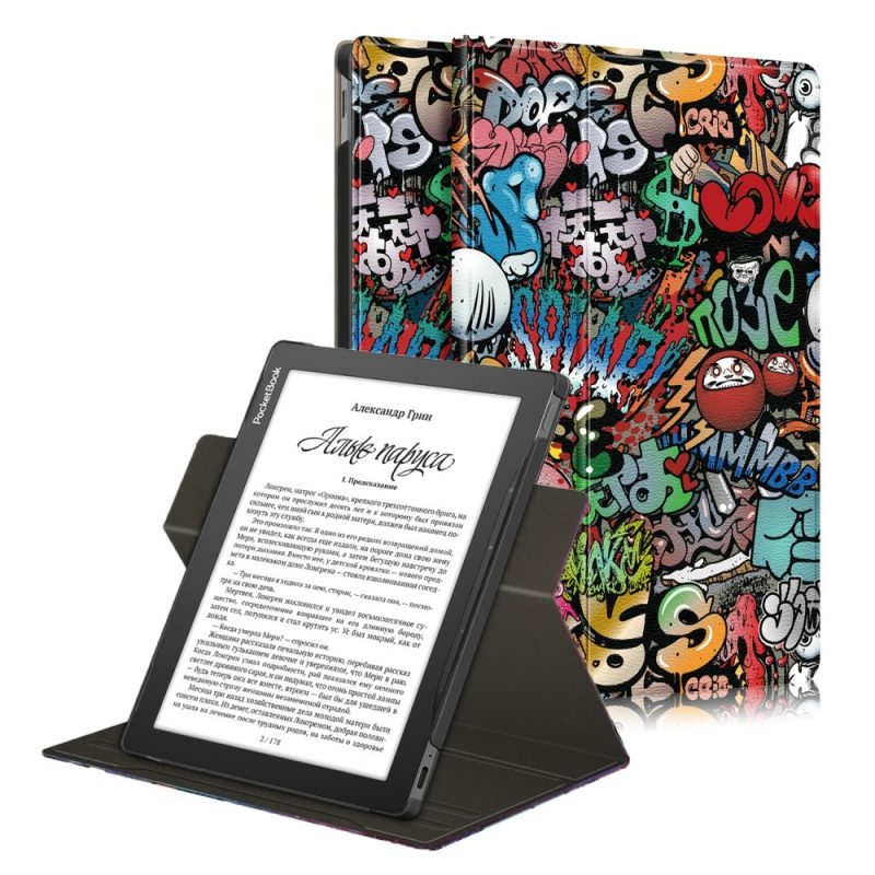 Reading tablet case For PocketBook InkPad Lite PB970 - Graffiti