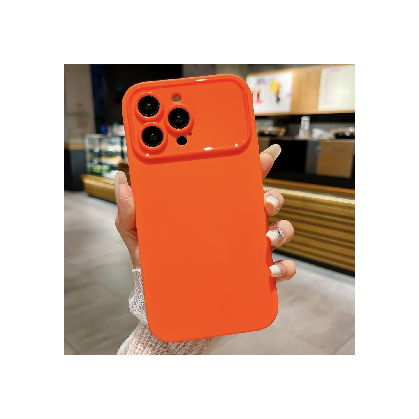 Slim - Fit TPU Phone Case Cover for iPhone 15 Plus Case - Orange