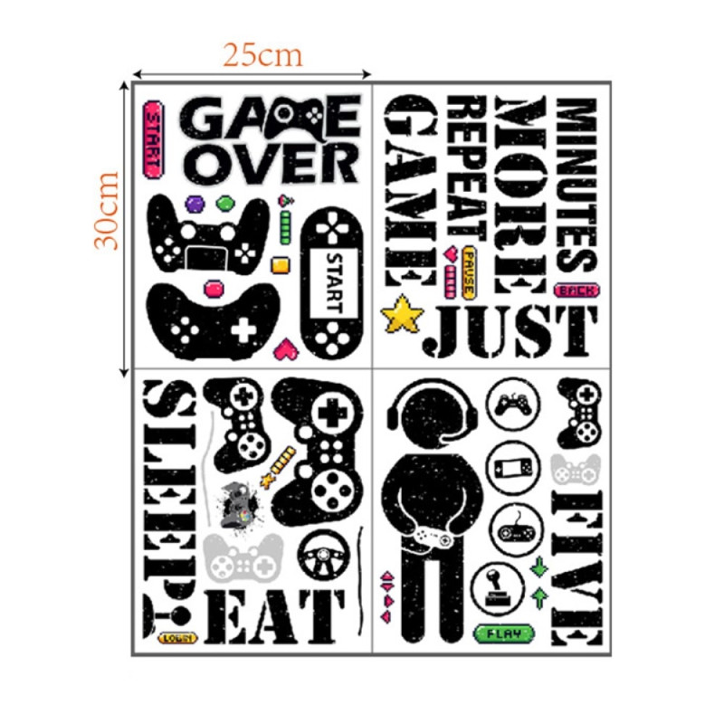 25 * 30 cm videopeliseinätarra PVC - tarrapeliteemakoristelu