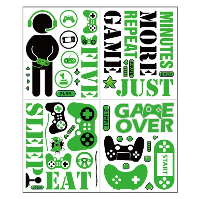 25*30cm Video Game Wall Decal PVC Sticker Gamer Theme Decoration