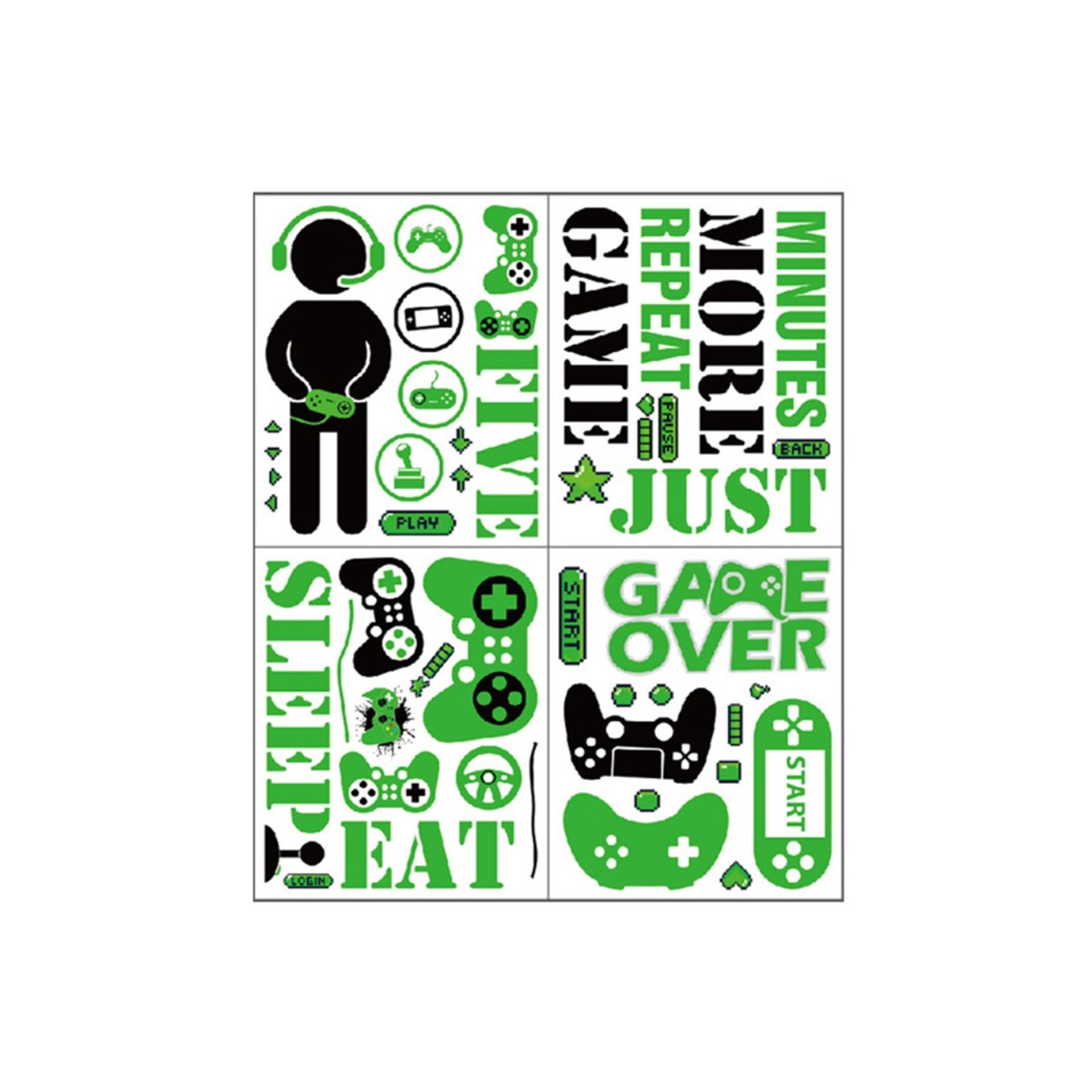 25 * 30 cm videopeliseinätarra PVC - tarrapeliteemakoristelu