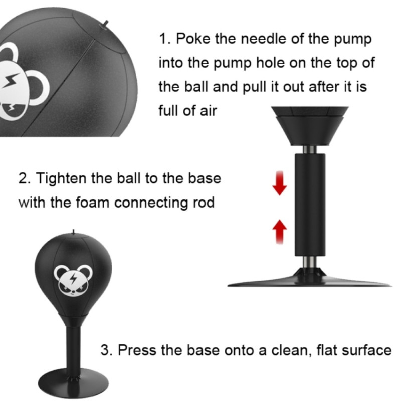 Punching bag boxing ball with suction cup with inflator and gloves