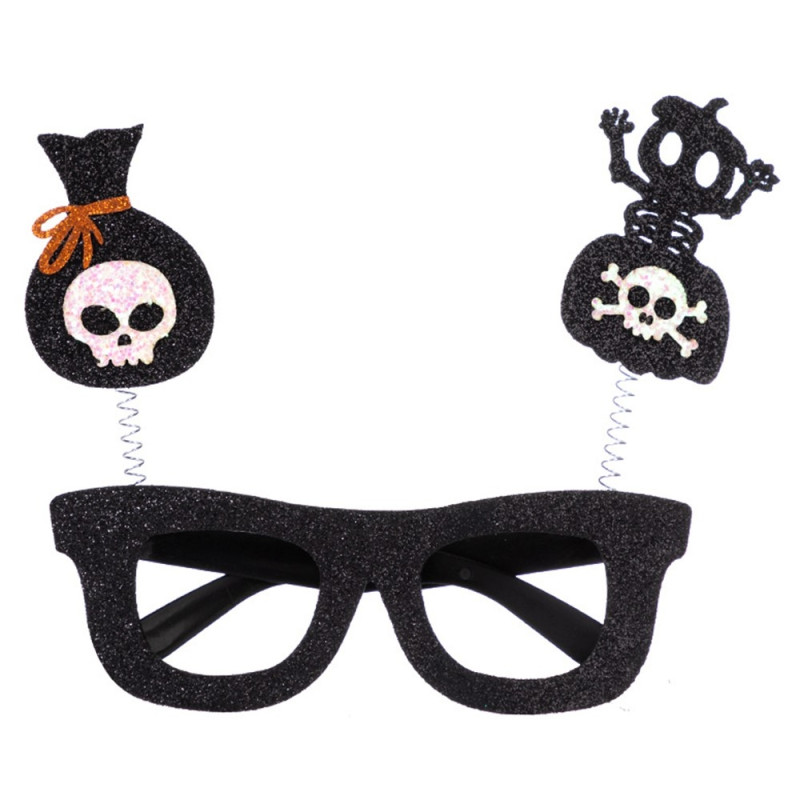 Halloween Glasses Party Costume Decoration - Candy Bag + Skeleton