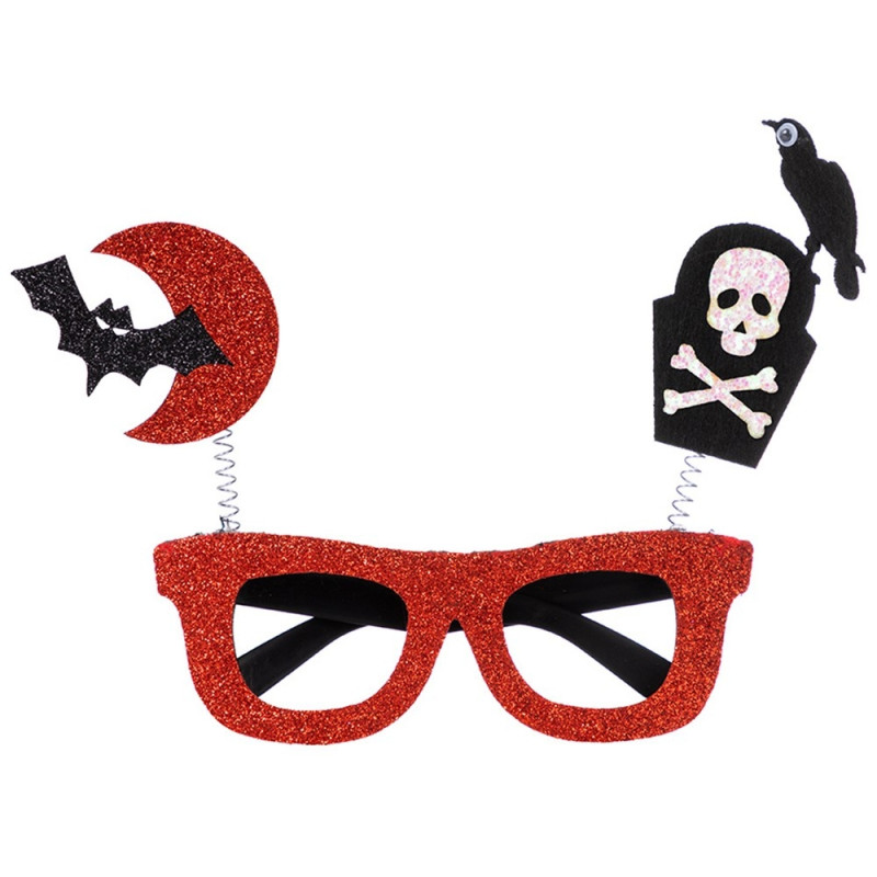 Halloween Briller Fest Kostume Dekoration - Rød måne + grav