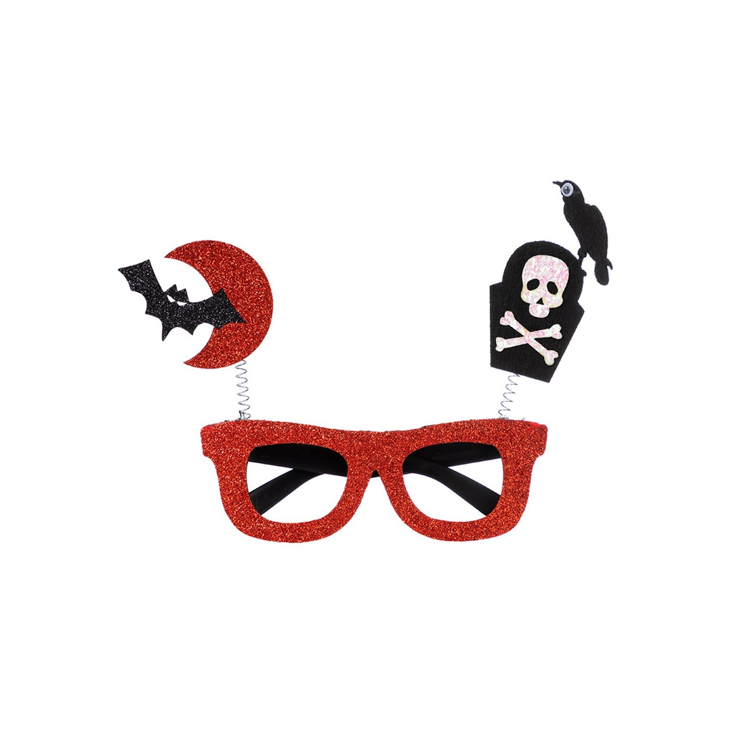 Halloween Glasses Party Costume Decoration - Red Moon + Grave