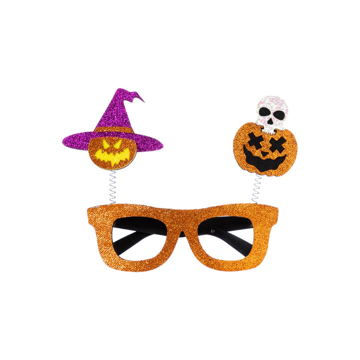 Halloween Glasses Party Costume Decoration - Pumpkin + Witch Hat