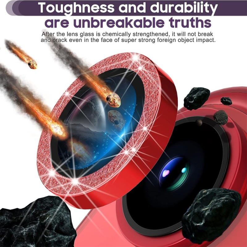 iPhone 15 / 15 Plus Ring Circle Lens - elokuvasetti Glitter