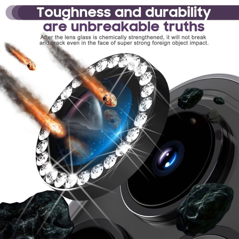 Kameralinse til iPhone 15 Pro/15 Pro Max Glitter