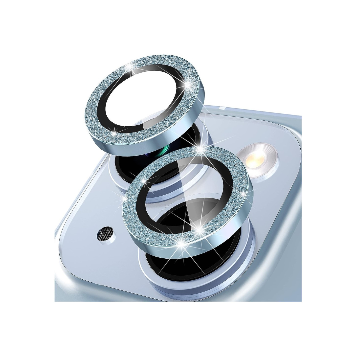 iPhone 15 / 15 Plus Ring Circle Lens - elokuvasetti Glitter