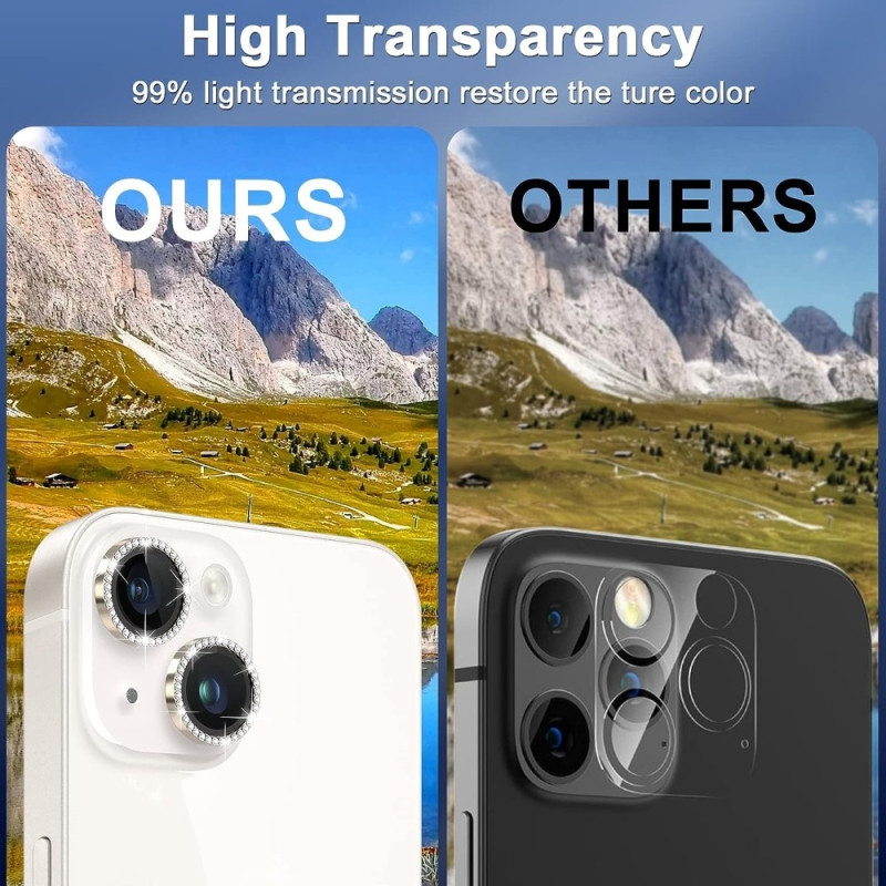 Til iPhone 15 / 15 Plus Lens Glitter