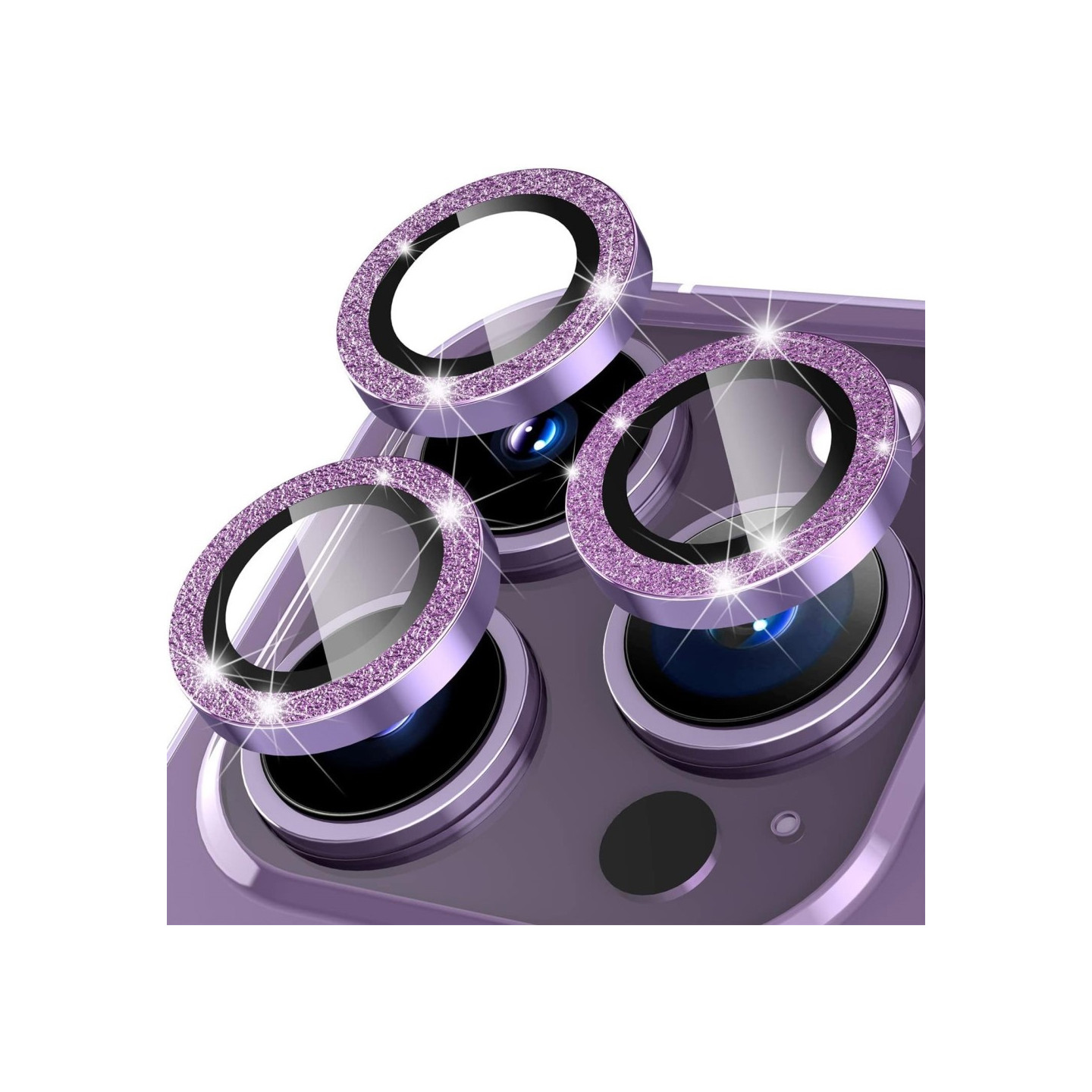 Kameralinse til iPhone 15 Pro/15 Pro Max Glitter