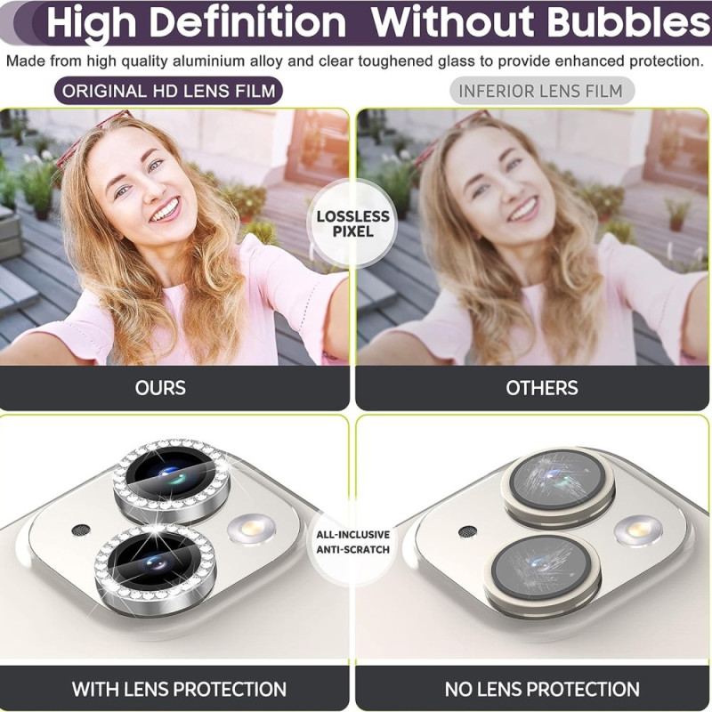 For iPhone 15 / 15 Plus Lens Glitter