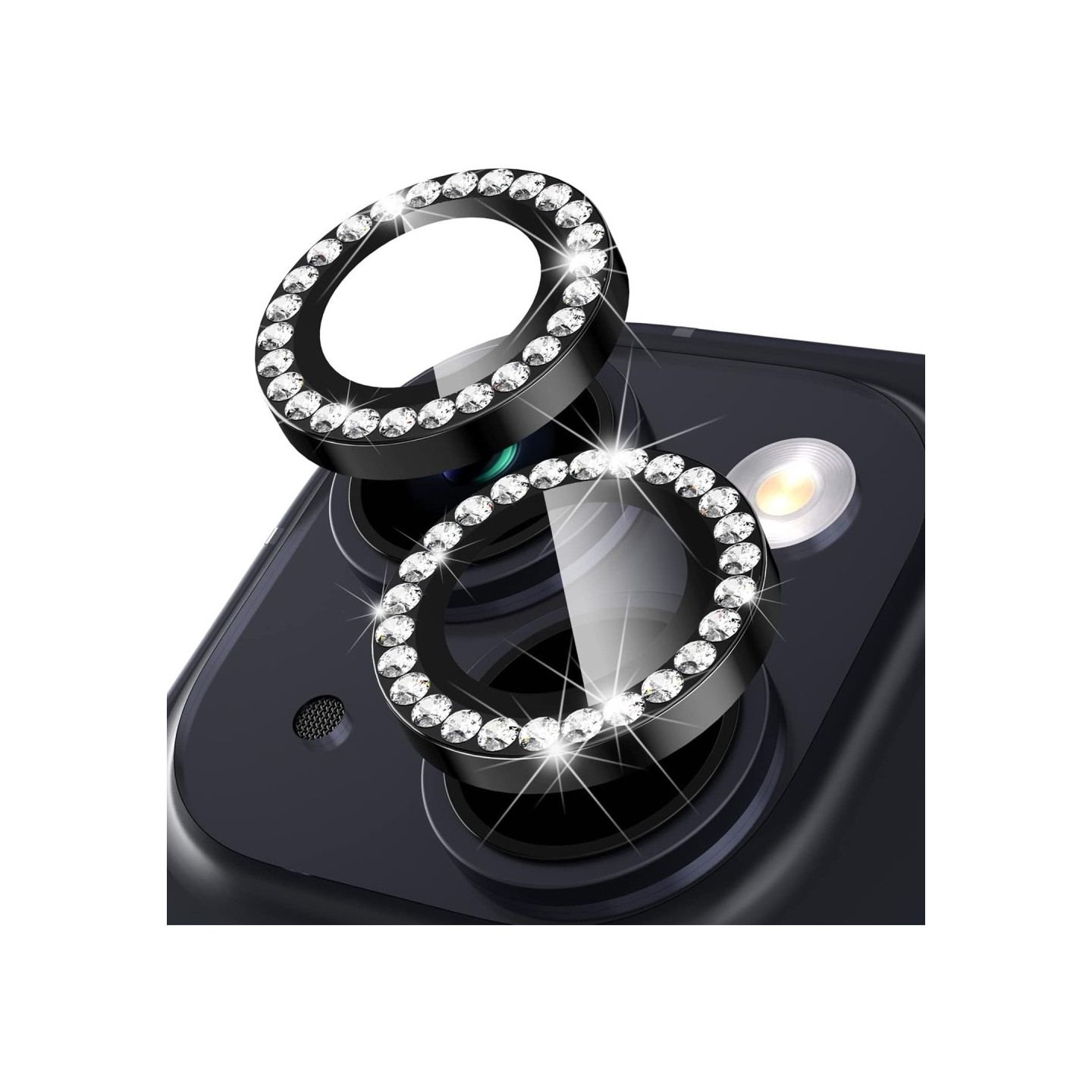 iPhone 15 / 15 Plus Ring Circle Lens - elokuvasetti Glitter