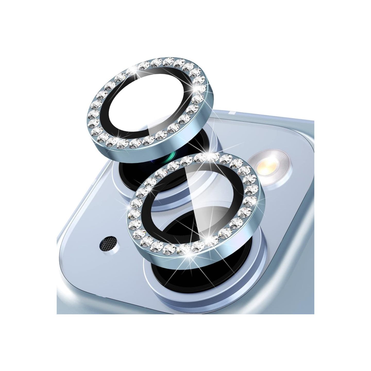 iPhone 15 / 15 Plus Ring Circle Lens - elokuvasetti Glitter