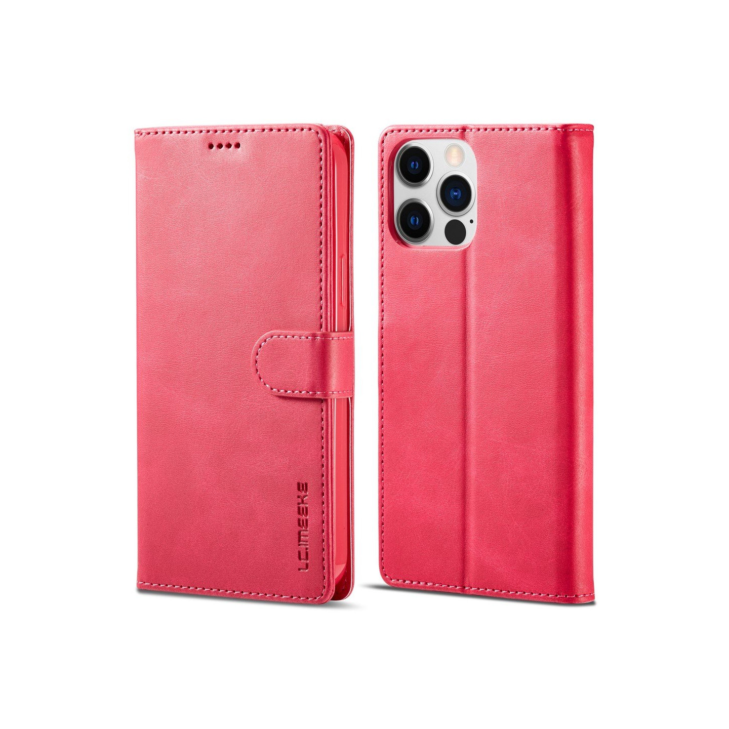 LC.IMEEKE Lommebok - deksel til iPhone 15 Pro - Rosa