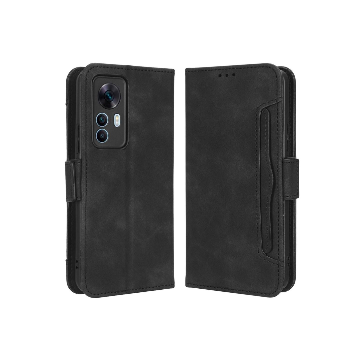 Wallet Stand Flip Phone Case til Xiaomi 12T Pro/12T - Sort