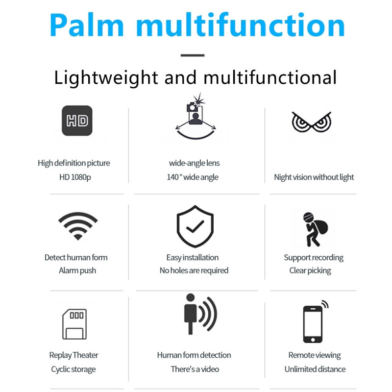 X5 Hjemmesikkerhet WiFi - kamera Kroppsgjenkjenningskamera Nattsyn