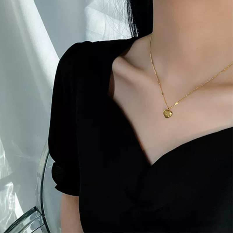 Necklace Heart Shape Pendant Necklace Jewelry - Love