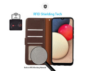 KHAZNEH Plånboksfodral till Xiaomi Redmi 13C - Brun-Blå