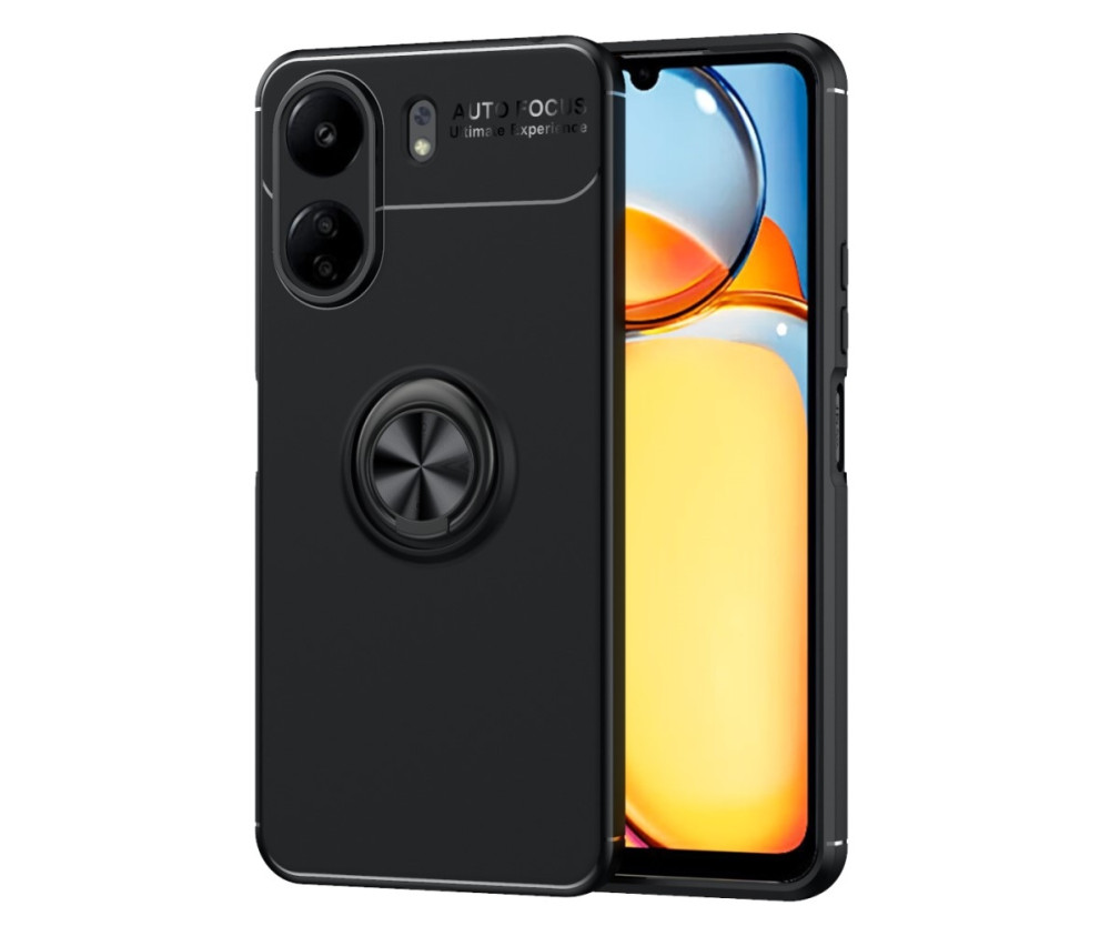 För Xiaomi Redmi 13C Hybrid skal Finger Ring Metall Plåt