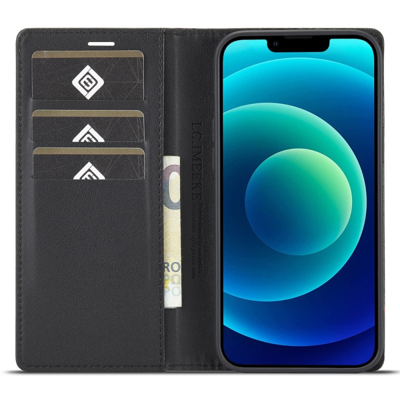 LC.IMEEKE Wallet Case for iPhone 15 - Black